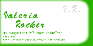 valeria rocker business card